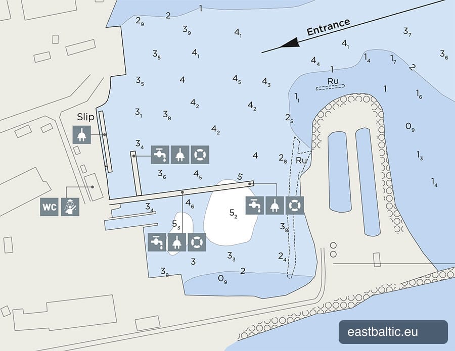 Engure marina entrance
